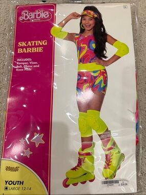 Spirit Barbie Neon Yellow & Multicolor Skating Costume